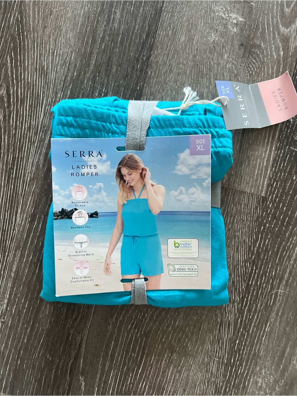 BRAND NEW Serra Ladies Romper in Bright Turquoise (Size XL)